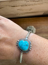 Load image into Gallery viewer, Cuff - Sterling silver Cuff Bracelet with Kingman turquoise
