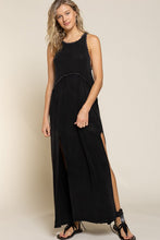 Load image into Gallery viewer, Stone Washed Side Slit Cut Out Maxi Dress
