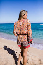 Load image into Gallery viewer, BOHO BRUNCH FLORAL  PRINT ROMPER
