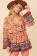 Load image into Gallery viewer, BOHO BRUNCH FLORAL  PRINT ROMPER
