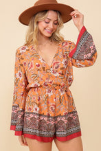 Load image into Gallery viewer, BOHO BRUNCH FLORAL  PRINT ROMPER
