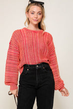 Load image into Gallery viewer, Acid Wash Round Neck Sweater
