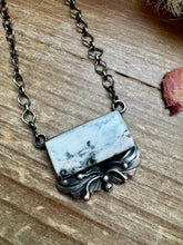 Load image into Gallery viewer, Bar Necklace - White Buffalo &amp; Sterling Silver option 2
