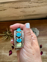 Load image into Gallery viewer, Cuff - Sterling silver Cuff Bracelet with Kingman turquoise
