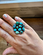 Load image into Gallery viewer, Round ring- size 6 - Sonoran Gold turquoise ring and sterling silver
