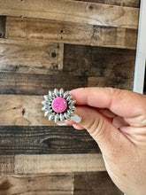 Load image into Gallery viewer, Flower - Adjustable - Pink opal and sterling silver
