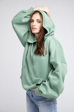 Load image into Gallery viewer, Stitch Detailed Elastic Hem Hoodie
