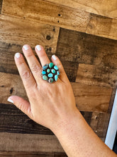 Load image into Gallery viewer, Round ring- size 6 - Sonoran Gold turquoise ring and sterling silver
