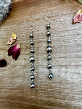 Load image into Gallery viewer, All Sterling Silver Pearls earrings dangle simple on needle
