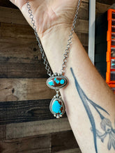 Load image into Gallery viewer, Egyptian turquoise necklace lariat
