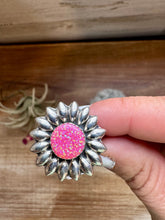 Load image into Gallery viewer, Flower - Adjustable - Pink opal and sterling silver
