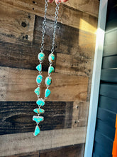 Load image into Gallery viewer, Royston turquoise necklace lariat and earrings set
