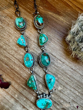 Load image into Gallery viewer, Royston turquoise necklace lariat and earrings set
