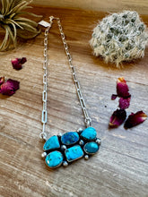 Load image into Gallery viewer, Kingman turquoise necklace on chain II
