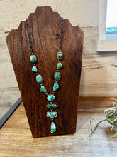 Load image into Gallery viewer, Royston turquoise necklace lariat and earrings set
