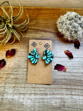 Load image into Gallery viewer, Blue Concho Stud Earrings
