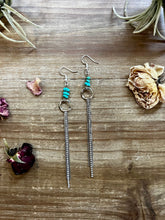 Load image into Gallery viewer, Chic dangle earrings with blue turquoise
