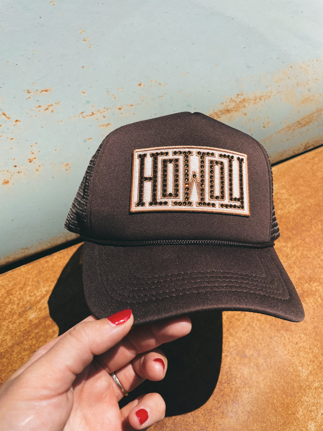 Rhinestone Howdy Trucker Hat