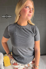 Load image into Gallery viewer, CHARCOAL- Starry Stud Tee
